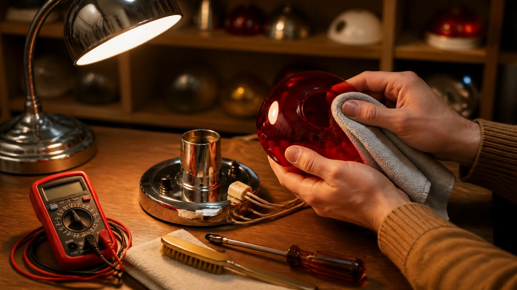 Restaurierung einer Retro-Lampe
